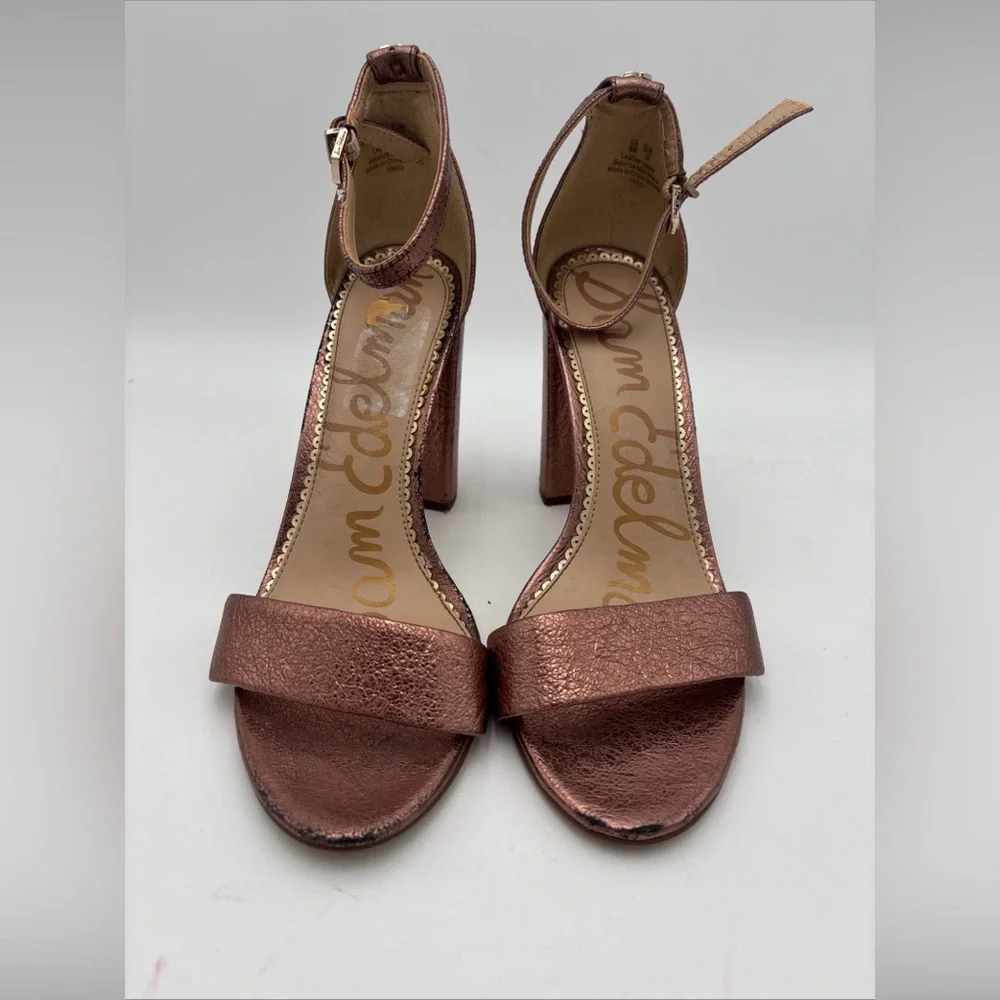 Sam Edelman Rose Gold‎ Block Heel Sandals
